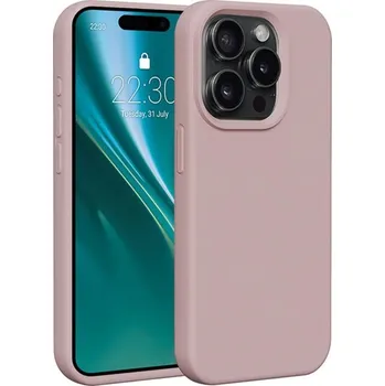 Pouzdro na mobilní telefon Silikonové TPU pouzdro Etteri pro iPhone 15 Pro světle růžové