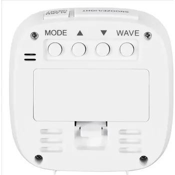 Budík Hama RC 45, budík řízený rádiovým signálem, bílý