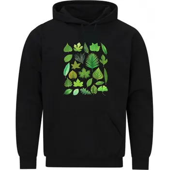 Pánská mikina Pánská mikina Herbář Lesních Listů (Velikost: 5XL, Barva: Černá)
