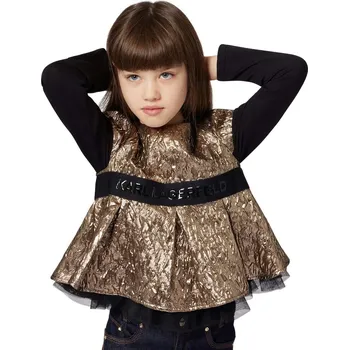 Dámská halenka Dětská halenka Karl Lagerfeld Z30588.114.150 zlatá 10Y, vel. 138