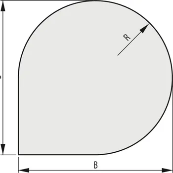 Krbová kamna HAAS+SOHN FORMAT F sklo pod kamna 1000x1000mm
