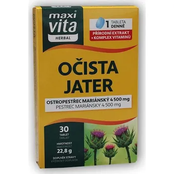 Maxivita Maxi Vita Herbal Očista jater 30 tablet (VÝPRODEJ)