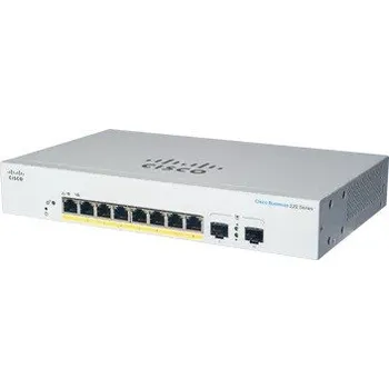 Switch Cisco switch CBS220-8FP-E-2G (8xGbE,2xSFP, 8xPoE+,130W,fanless) - REFRESH