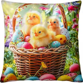 Polštář Velikonoční polštář HELLO EASTER IV. 45x45 cm Mybesthome Varianta: Povlak na polštář, 45x45 cm