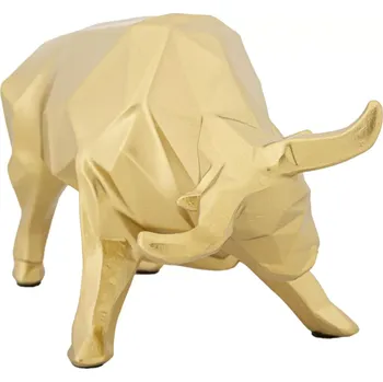 Dekorativní soška Bull 19,5 cm zlatá