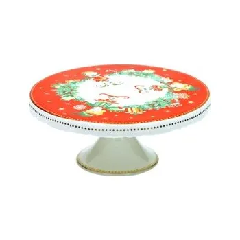 Porcelánový tác na noze na dort, bábovku, cukroví 20,5cm ELFOMAGIA BRANDANI