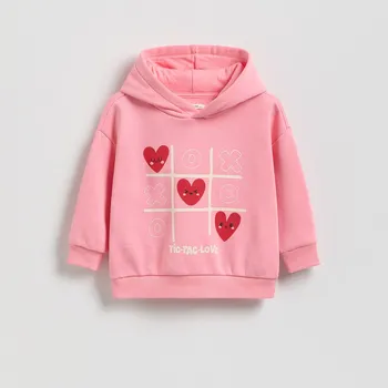 Dívčí mikina Reserved - Mikina s&nbsp;potiskem - pastelově růžová - 906HV-03X - 906HV-03X-110