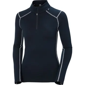 Dámské termoprádlo Dámské Termo tričko HELLY HANSEN W LIFA MERINO MIDW 1/2 ZIP 49377_596 – Tmavě modrá XL