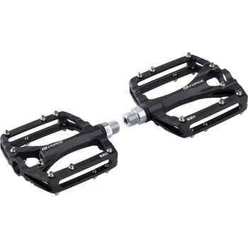 Pedál na kolo pedály FORCE SWING hliníkové, prům. ložiska, černé