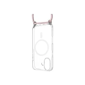 Pouzdro FIXED MagPure Neck s růžovou šňůrkou na krk pro Apple iPhone 17