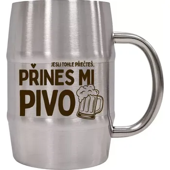 Sklenice Nerezový chladicí půllitr Jestli tohle přečteš, přines mi pivo