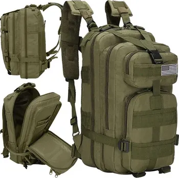 turistický batoh Taktický vojenský batoh XL TRIZAND zelený – 35 l