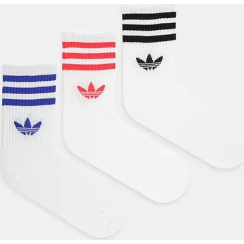 Pánské ponožky Ponožky adidas Originals 3-Stripes 3-pack JV7404 bílá 00X, vel. 40/42