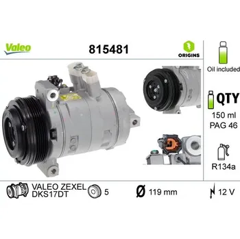 Kompresor klimatizace Kompresor, klimatizace VALEO 815481