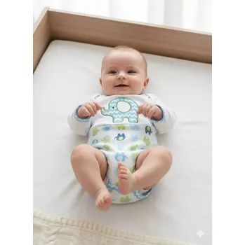 Kojenecké oblečení Kojenecké body s dlouhým rukávem New Baby Sloník bílo-modré