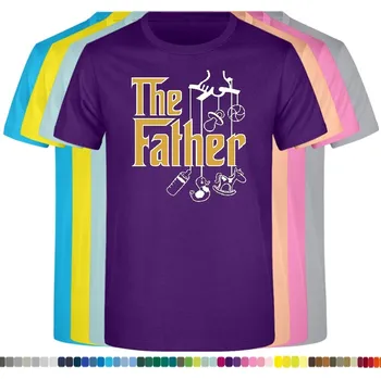 Pánská móda levne-bavlnene-tricko-potisk-loutka-kmotr-otec Barva: Purple - purpurová, velikost: XL