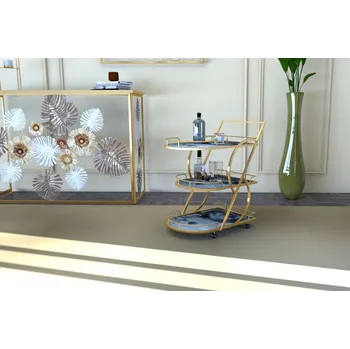 Servírovací stolek Designový servírovací vozík Odakota 71 cm zlatý