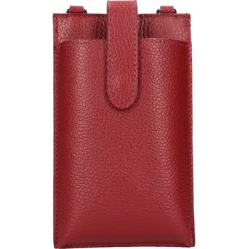 Kabelka Dámská kožená kabelka na mobil a doklady Italia Dita - vínová