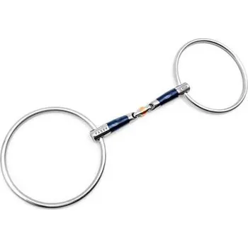 Udidlo pro koně Udidlo stihlové dvakrát lomené Sweet Iron Large rings John Fager 14,5 cm