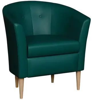 Křeslo CHARLOTTE 1 zvýšený sed, křeslo, koženka petrolejová