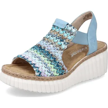 Dámská móda Dámské sandály RIEKER 69172-91 modrá S6 39