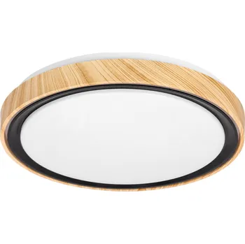 LED stropní svítidlo kulaté Aflo 38 cm moderní dřevěný efekt do obýváku a ložnice CANDELLUX