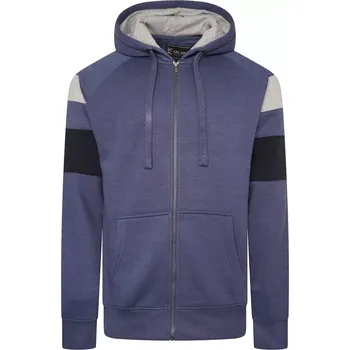 Oblečení a móda Pánská velká mikina na zip s kapucí Kam 7069 modrá (6XL)