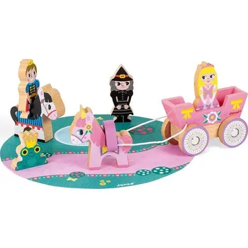 Dřevěná hračka Janod Dřevěné postavičky a zvířátka Princezny Mini Story