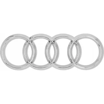 Samolepicí dekorace na vozidlo Samolepicí odznak s logem AUDI 18,2x6,2 cm stříbrný