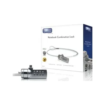 Zámek na kolo SWEEX lankový číselný zámek na notebook, 1,5m