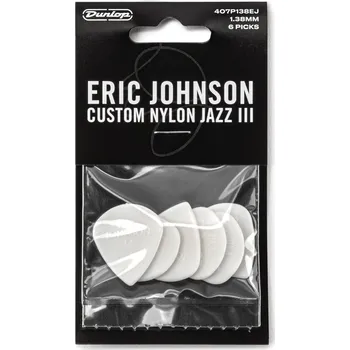 Strunný nástroj Dunlop Eric Johnson Custom Nylon Jazz III Pick 1.38mm 6 ks