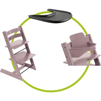 Akční set STOKKE Tripp Trapp židlička Heather Mauve + Baby set + Pultík