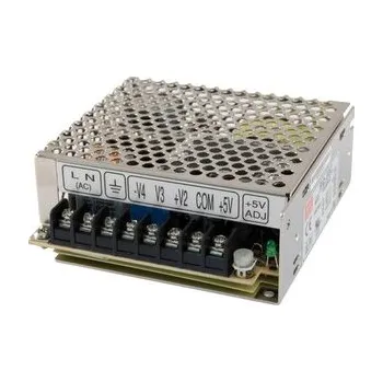Dílna Spínaný zdroj pro vestavbu krytý 50W, 4 výstupy, 5V/5A DC, 15V/1A DC, -5V/0,5A DC, -15V/0,5A DC