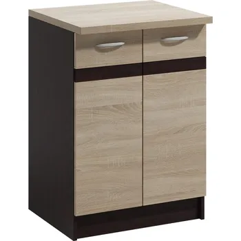 Kuchyňská skříňka Kuchyňská skříňka Livia 60 cm dub sonoma/tmavě hnědá