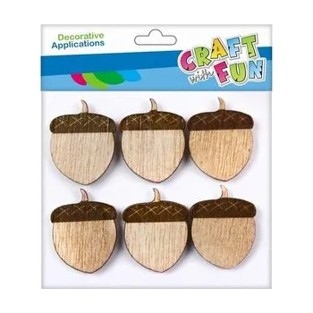 Set školních potřeb Ozdoba drewniana samoprzylepne żołędzie 6szt