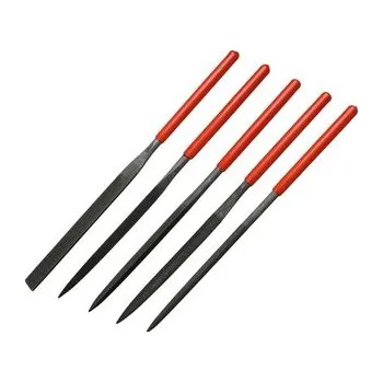 Sada 5 jehlových pilníků s PVC rukojetí, HCR (tvrdost) : 60