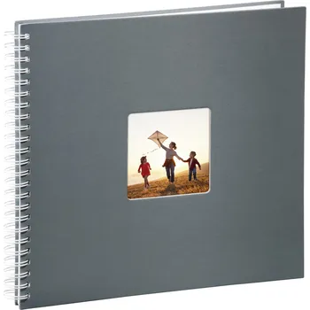 Fotoalbum Hama album klasické spirálové FINE ART 36x32 cm, 50 stran, šedé, bílé listy