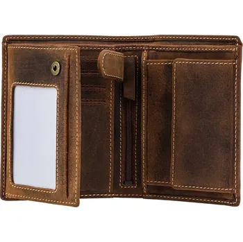 Peněženka Visconti pánská peněženka RFID z přírodní kůže s patinou přírodní hnědá světlá