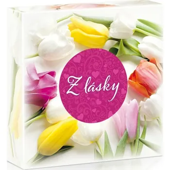 Bonboniéra Selllot Z lásky Pralinky z hořké čokolády s krémem s rumem 60g