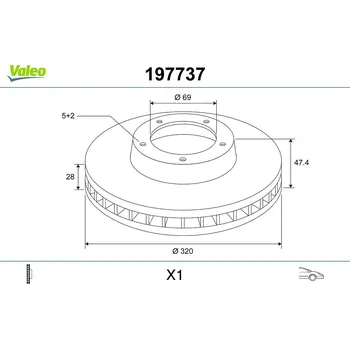 Autodíl Brzdový kotouč VALEO 197737