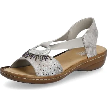 Dámské sandále Dámské sandály RIEKER 60880-90 stříbrná S6 40