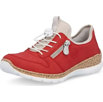 Dámské polobotky Dámské polobotky RIEKER N42G0-33 červená S6 38