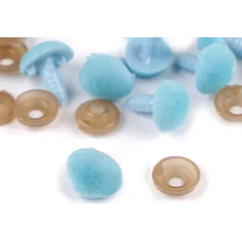 Čumák sametový s pojistkou 11x14 mm, malé, 7 modrá světlá