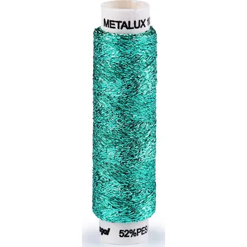 Nit Nitě vyšívací 100 m Metalux, střední, 626 tyrkys mořský