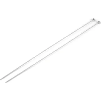 Nástroj na niť a příze Rovné jehlice č. 2; 2,5; 3, velké, 2,5 mm stříbrná