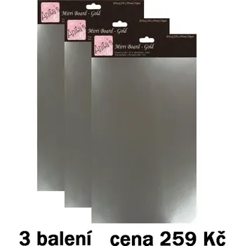 Výtvarný papír WEST DESIGN PRODUCTS LIMITED Zrcadlový papír A4 (metalický karton) stříbrný (60ks)