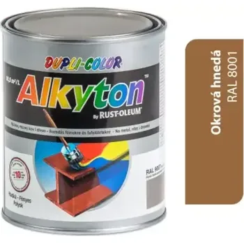 ALKYTON - Alkyduretanová antikorozní barva na kov 2v1 bez základu Okrová hnědá lesklá 750ml