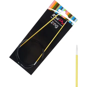 Nástroj na niť a příze Pevné kruhové kovové jehlice Zing KnitPro 120 cm 2,25 mm