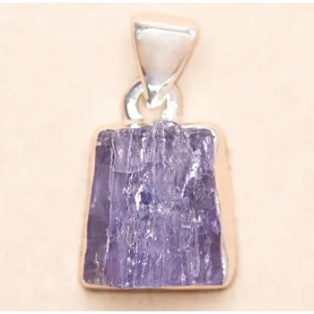 Přívěsek Tanzanit surový přívěsek stříbro Ag 925 LOT305 1,3 cm, 3,3 g