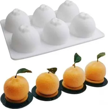 Forma na pečení Dortisimo Silikonová forma na pečení/na mražené dezerty Mandarinky (na 6 ks) 16 cm